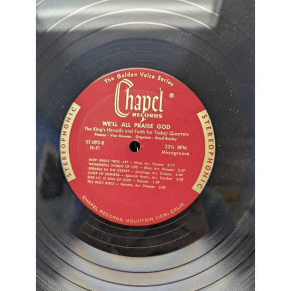 King's Heralds, Faith For Today We'll All Praise God ST-092 Chapel Records Vinyl - Picture 10 of 14